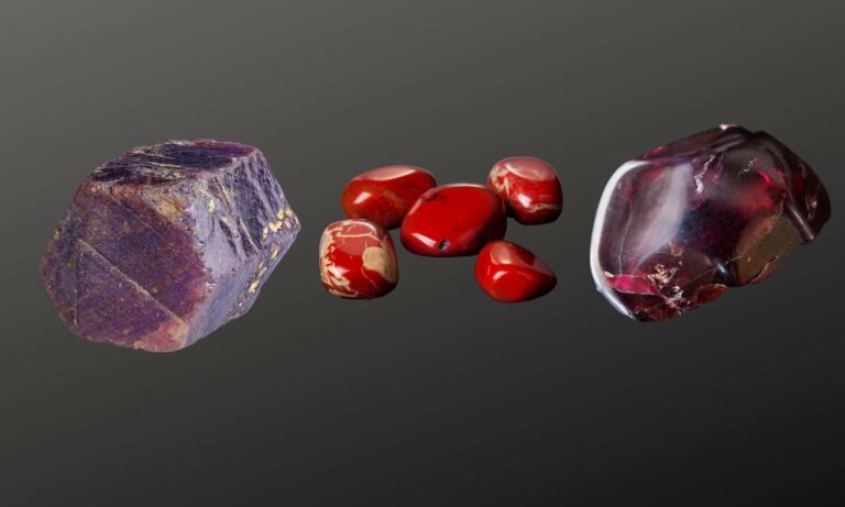 red stone crystals