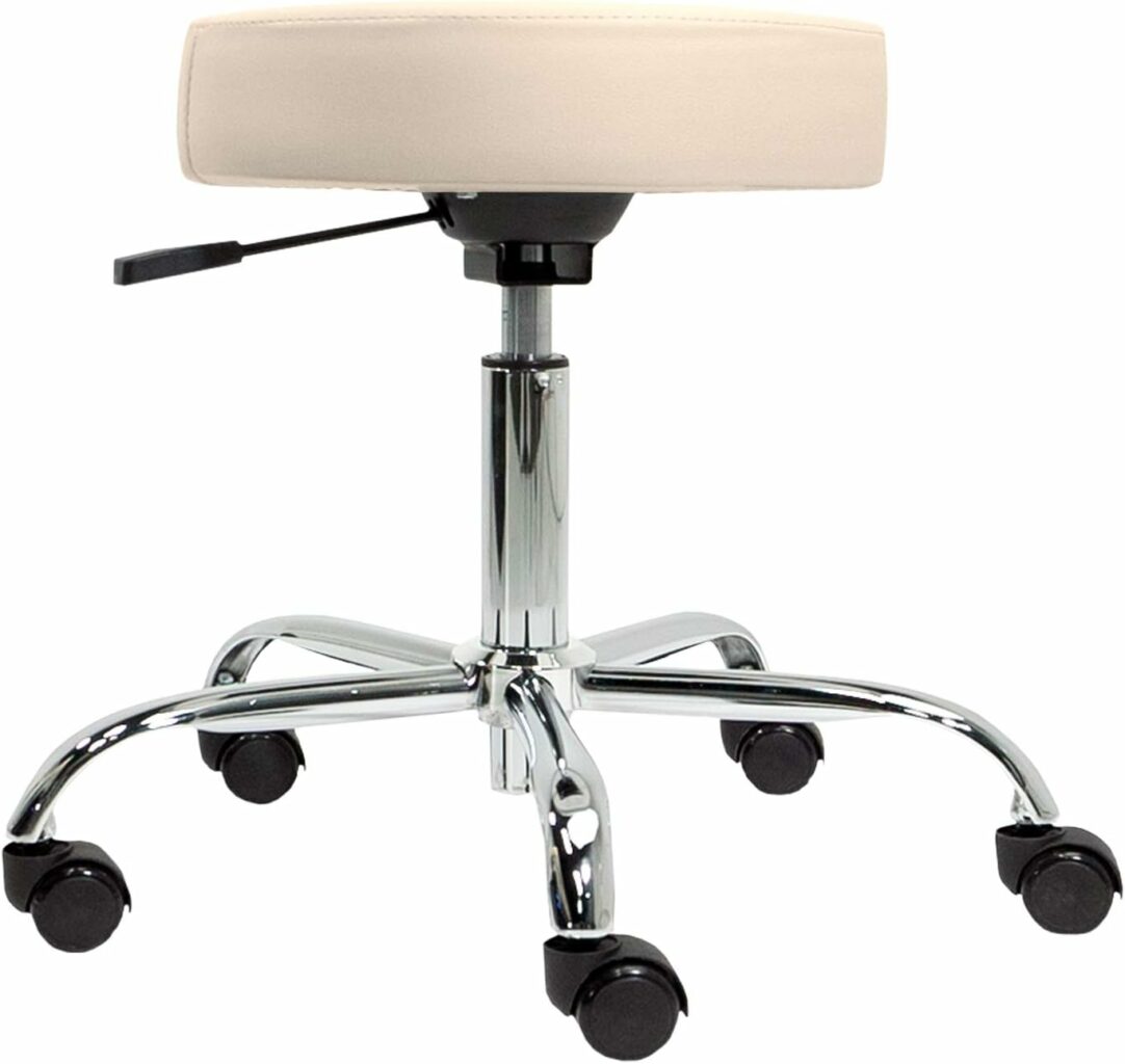 EARTHLITE Pneumatic Rolling Stool - Commercial Grade, Adjustable, CFC-Free, No leaking - Spa, Massage  Medical Chair : Beauty  Personal Care