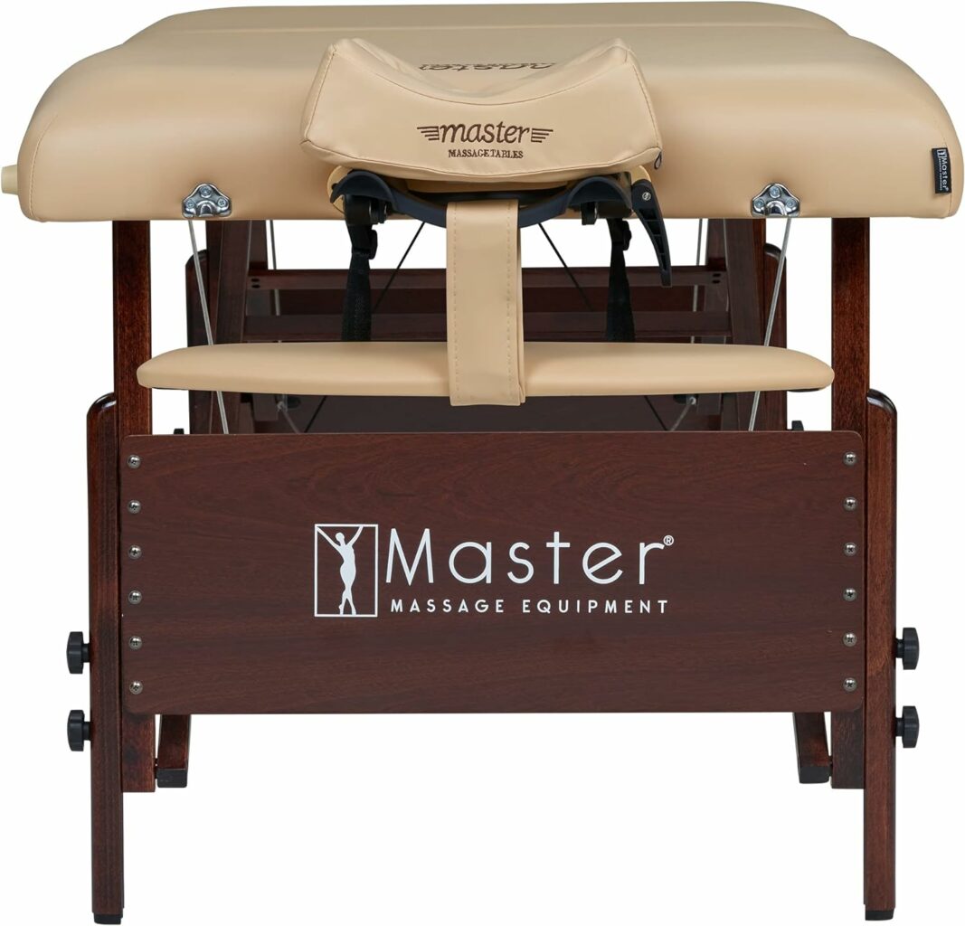 Master Massage 30 Del Ray Pro Portable Massage Table (30 Width x 84 Length) with Adjustable Table Height, 750lbs. Working Capacity- Massage Bed, Tattoo Table, Lash Table