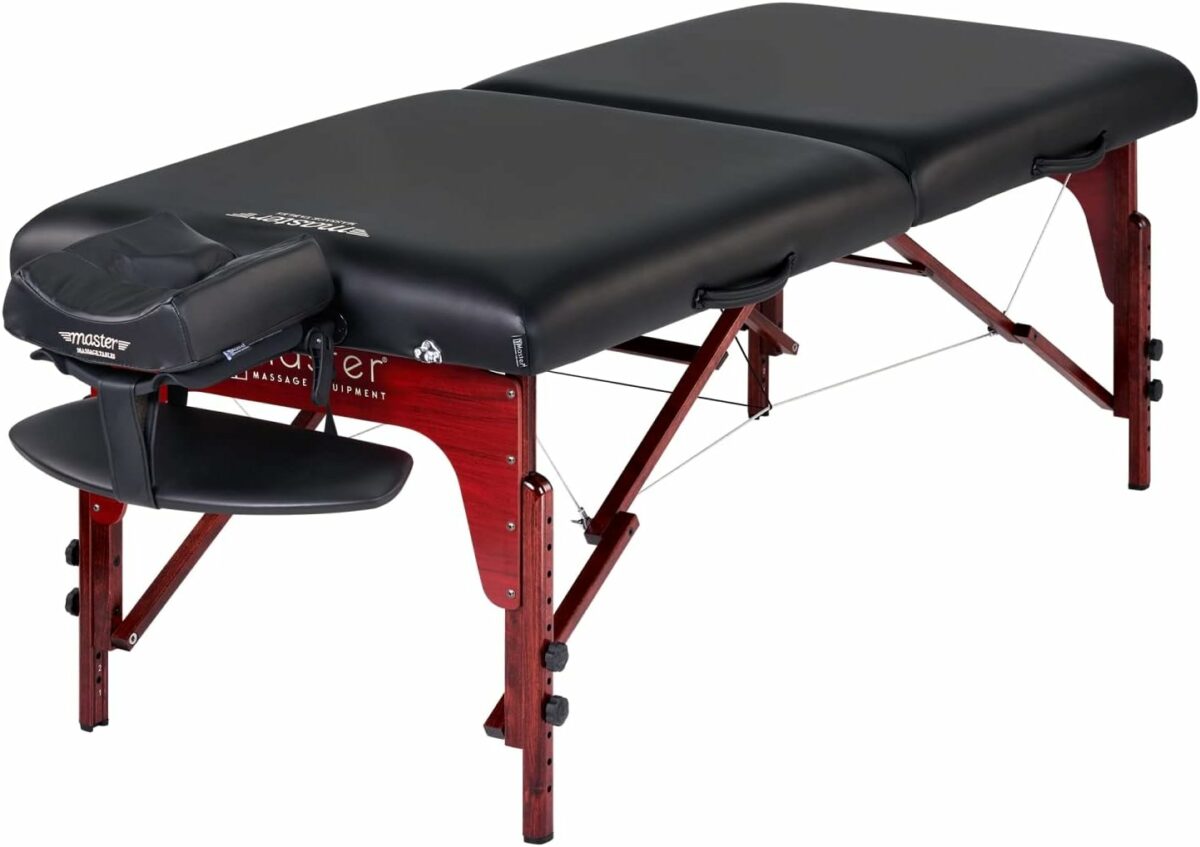 Master Massage 31 Montclair Pro Portable Massage Table Package, Memory Foam Cushioning, Reiki Panels, Shiatsu Cable Release- Tattoo Table, Spa Bed, Facial Bed