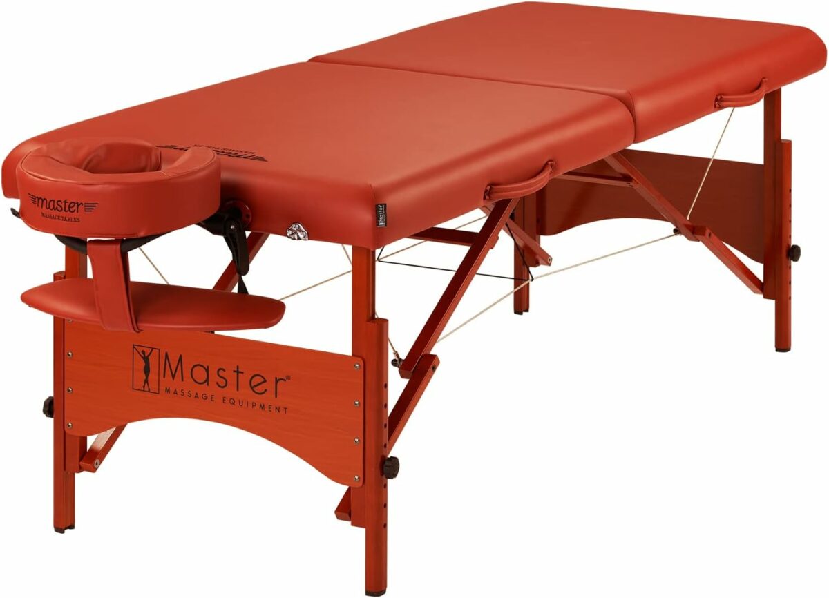 Master Massage Fairlane Sport Size Portable Massage Table, 25 Inch- Lightweight and Supportive- Bonus Accessories Included- Tattoo Bed, Lash Table