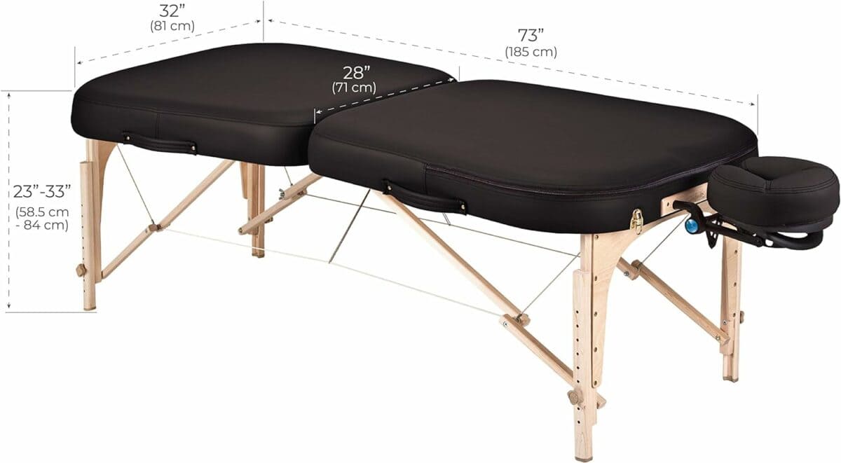 EARTHLITE Portable Massage Table INFINITY CONFORMA with Breast Technology – Memory Foam Alcoves in Stomach  Chest Area, 3” Pro-Plush Deluxe Cushioning, Flex-Rest Face Cradle, Carry Case (Full Reiki) : Beauty  Personal Care