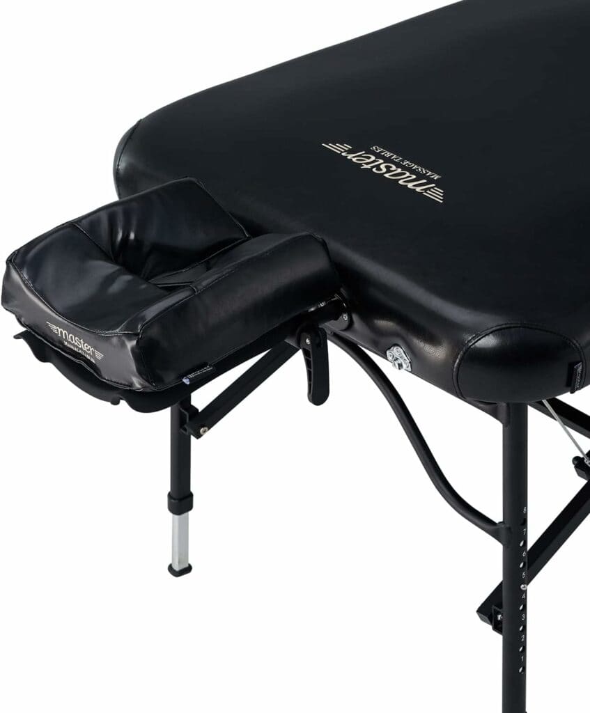 Master Massage 30 StratoMaster LX Ultra-Light Weight Aluminum Portable Massage Table Package- Tattoo Bed- Lash Tables- Black