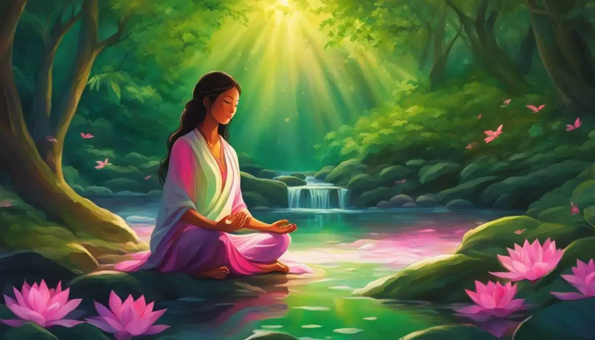 heart chakra meditation image