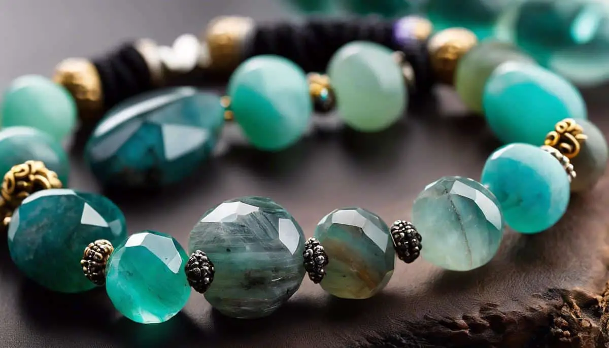 Image of Amazonite and Labradorite crystals showcasing their vibrant hues and captivating qualities.